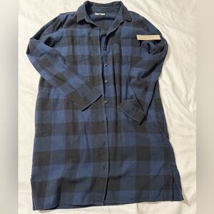 Vans Navy and Black Checkered Shirt NWT